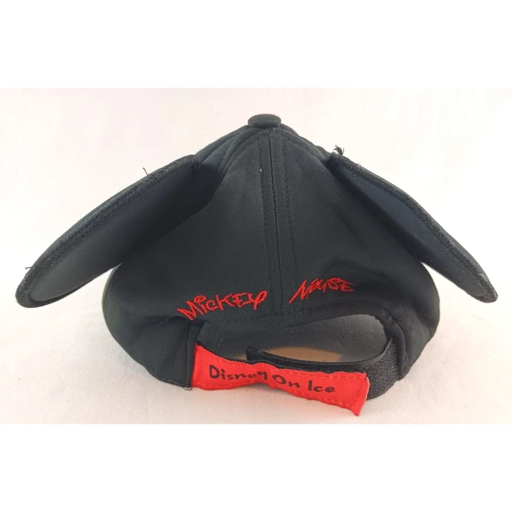 Disney on Ice Mickey Mouse Face Ears Hat Cap Junior Black Boys Baseball Hat